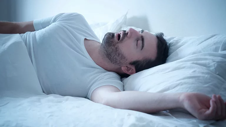 Man sleeping mouth open