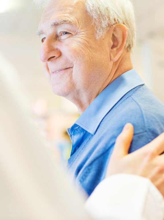 smiling senior patient