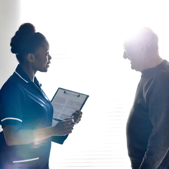 nurse with patient